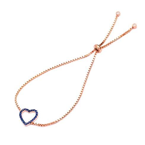 Sterling Silver Wholesale Handcraft Heart Tennis Bracelet 